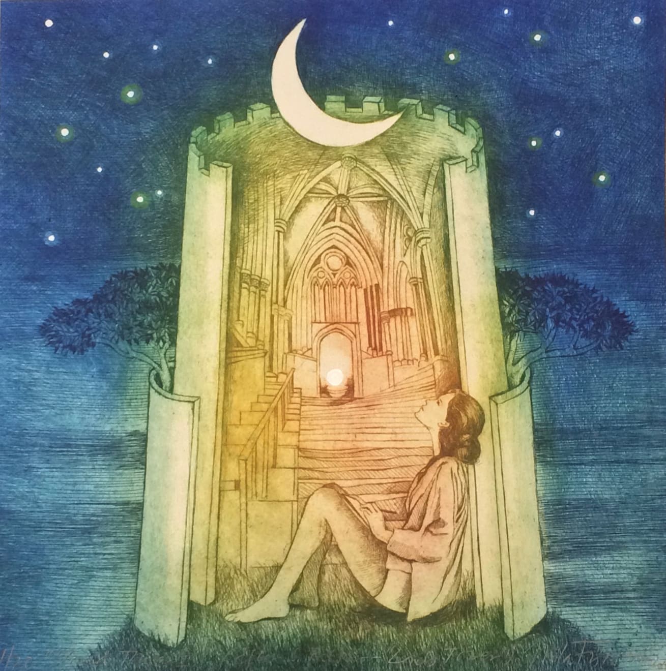 Mila Fürstová, Mind Tower - After Samual Palmer's 'Lonely Tower', 2016