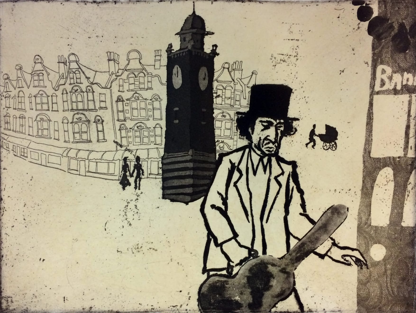 Mychael Barratt, Urban Myths IX, Bob Dylan in Crouch End, 2017