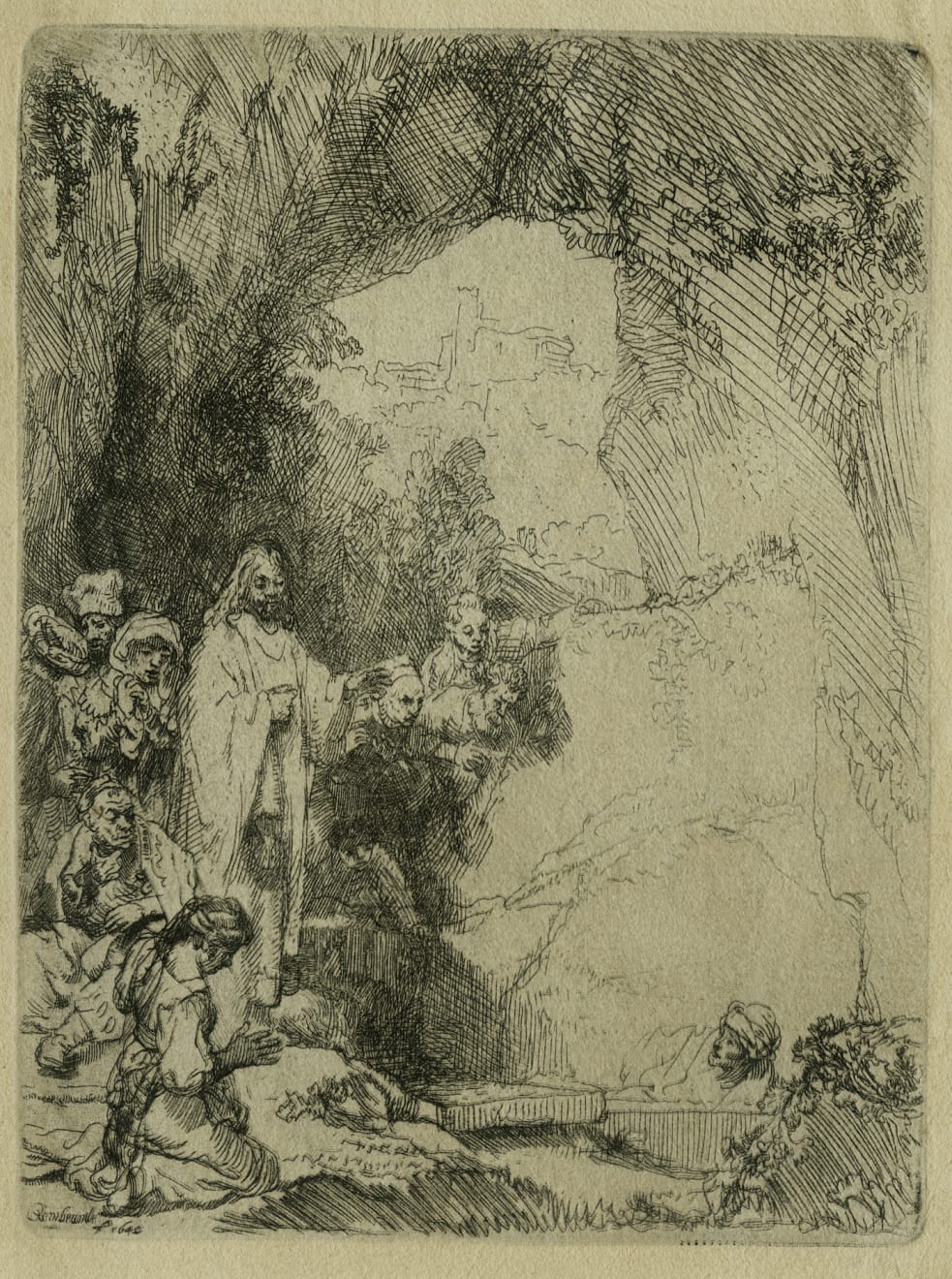 Rembrandt Van Rijn, The Raising of Lazarus (Small Plate), 1642