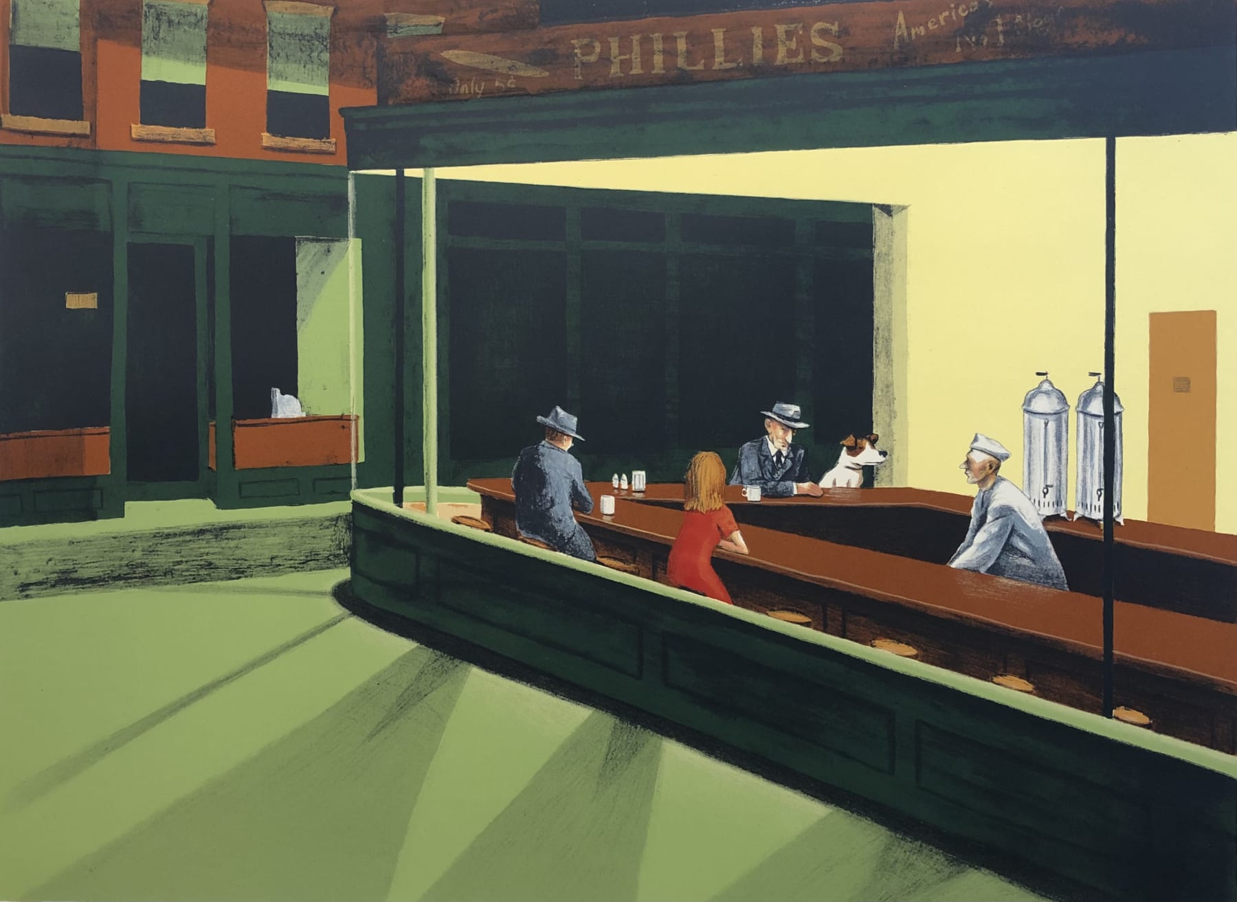Mychael Barratt, Edward Hopper's Dog - Nighthawks, 2021