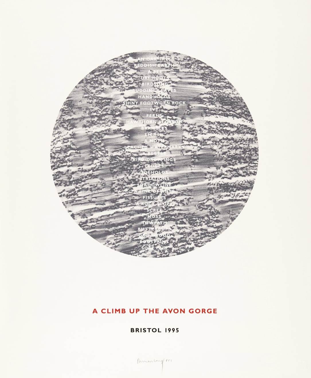 Dulwich College Secret Bid Auction 2025, LOT 100: Richard Long - A Climb up the Avon George, 1995