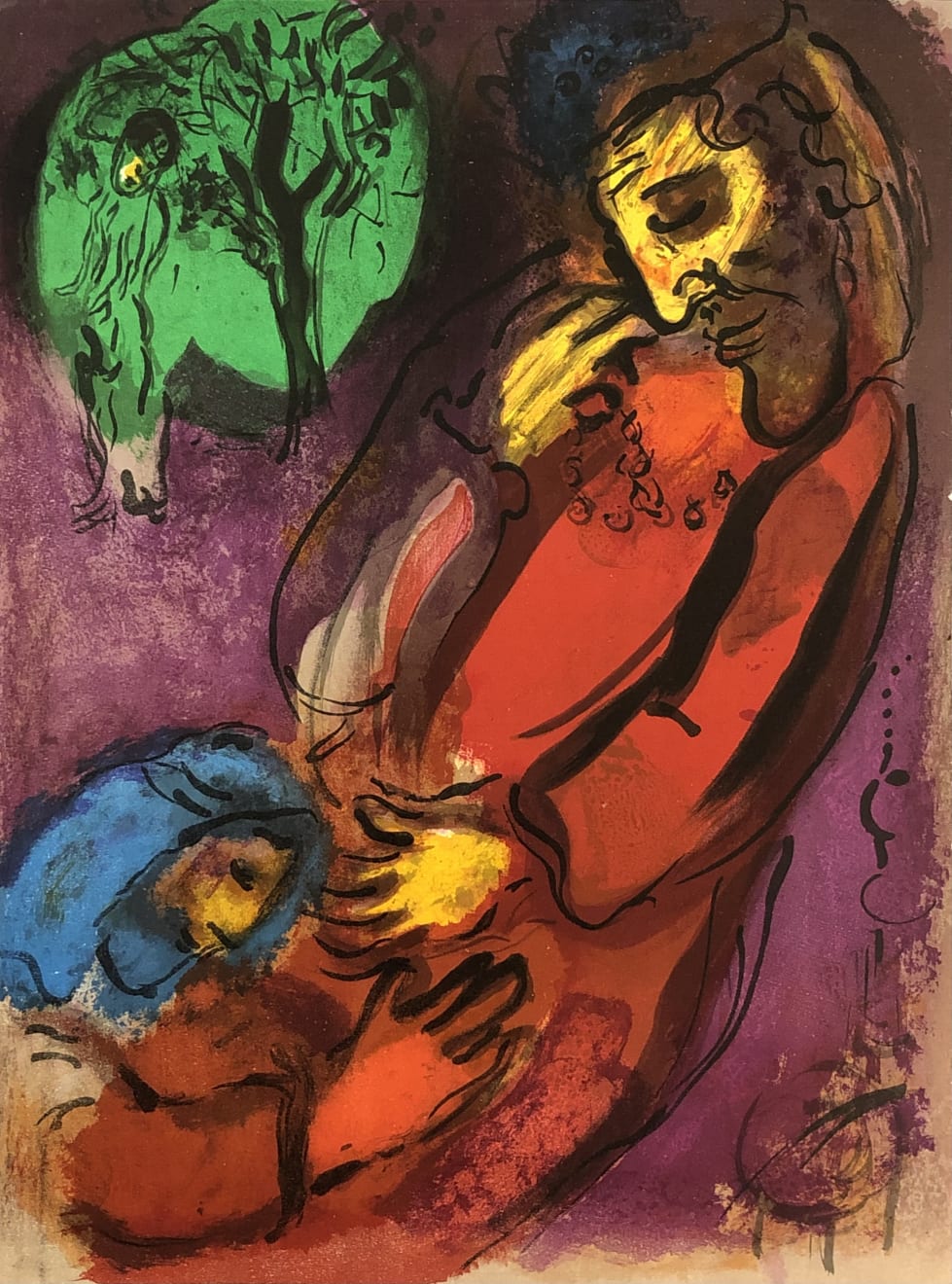 Marc Chagall, David mourning Absalom, 1956