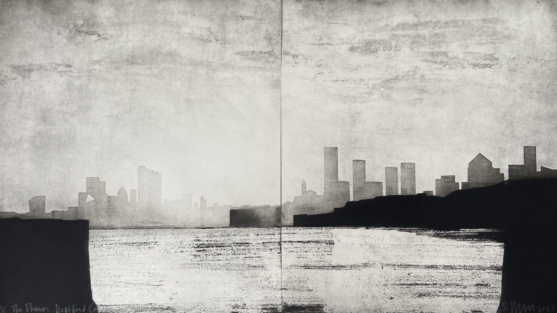 Jason Hicklin, The Thames. Deptford Creek (Diptych), 2023