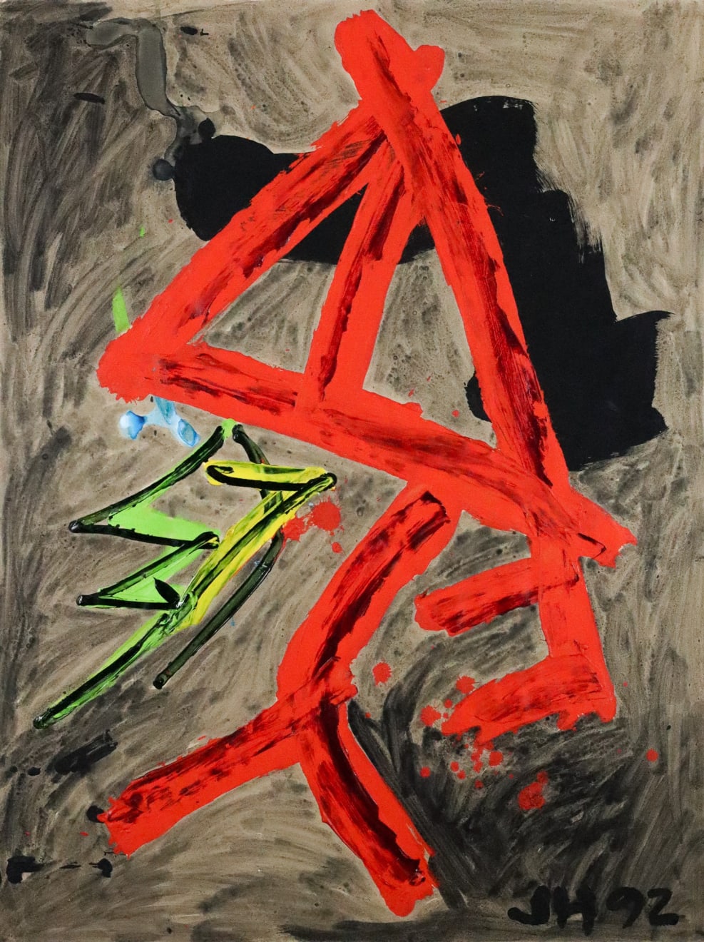 John Hoyland, Little Red Demon 9.92, 1992