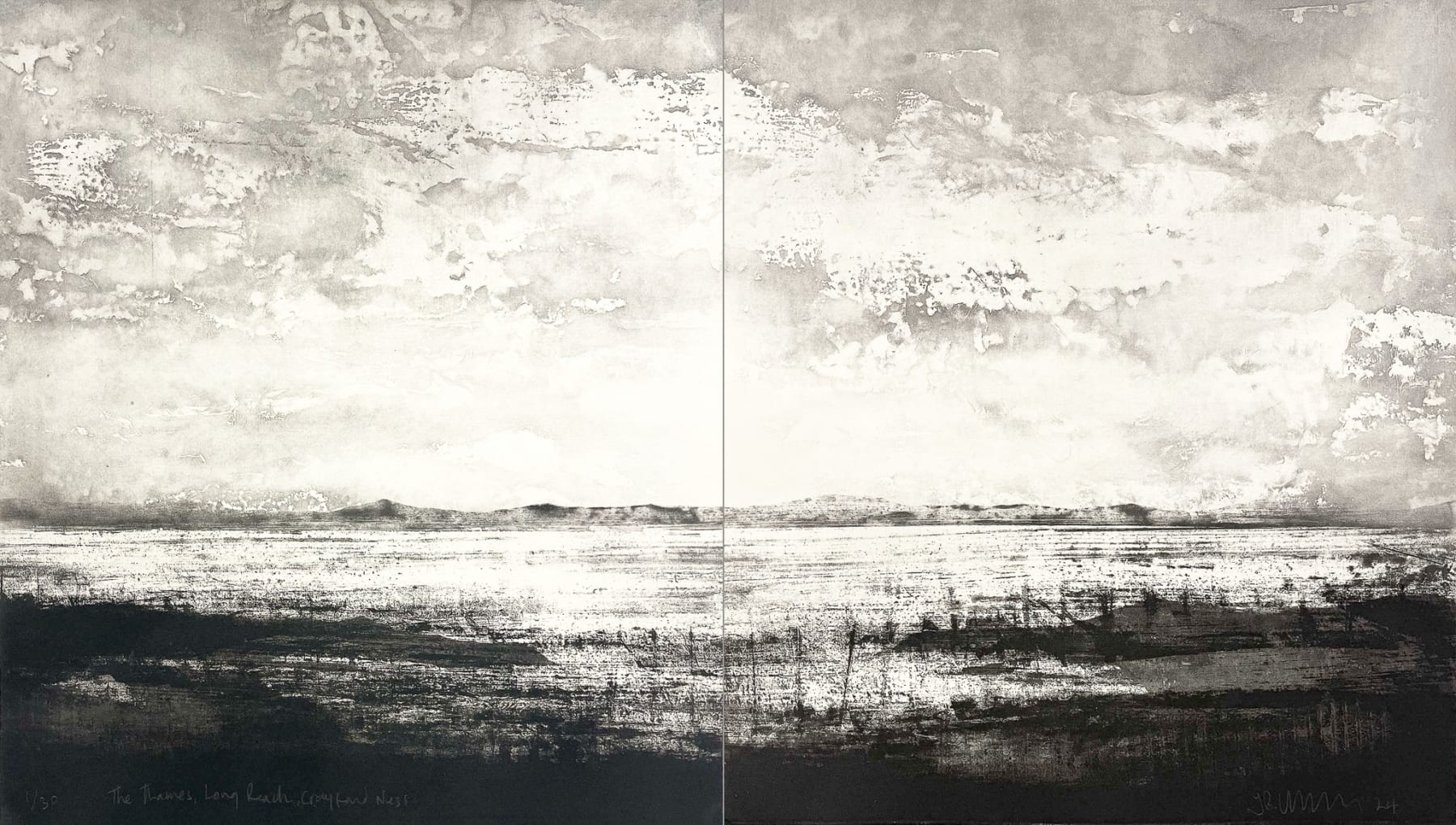 Jason Hicklin, The Thames, Long Reach, Crayford Ness (Diptych), 2024