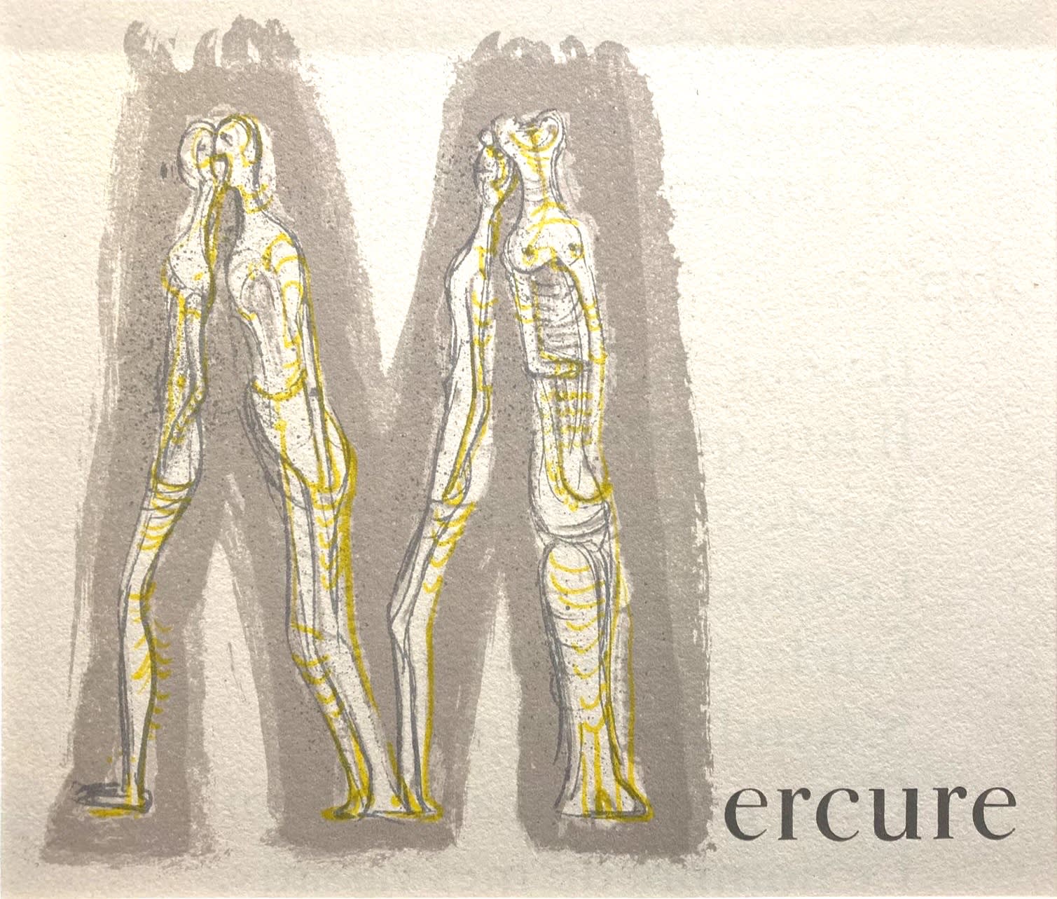 Summer Secret Bid Auction 2023, LOT 149: Henry Moore - Capital Letter M, 1950