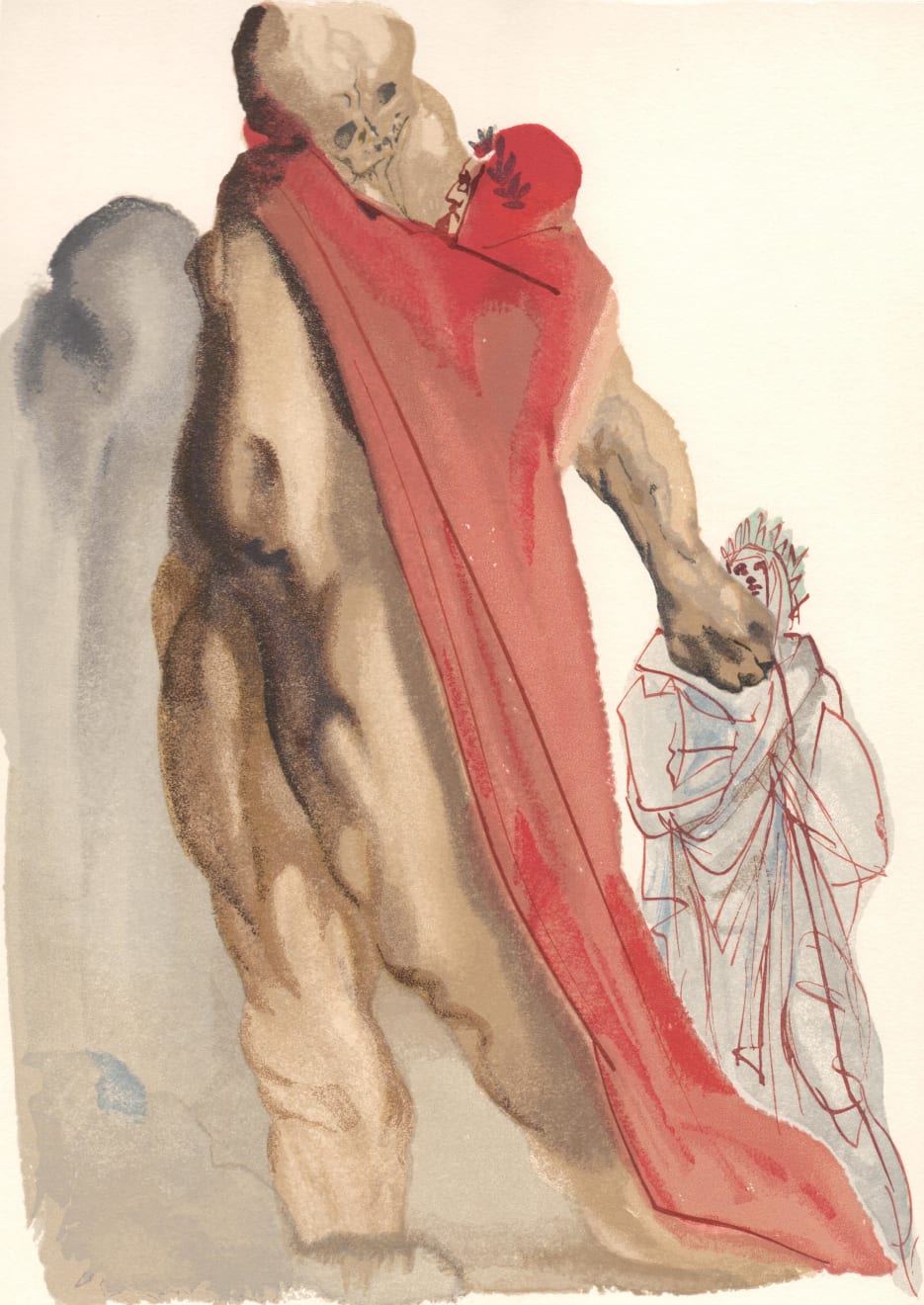 Salvador Dalí, Reproaches of Virgil (Purgatory: Canto 5), 1960-64