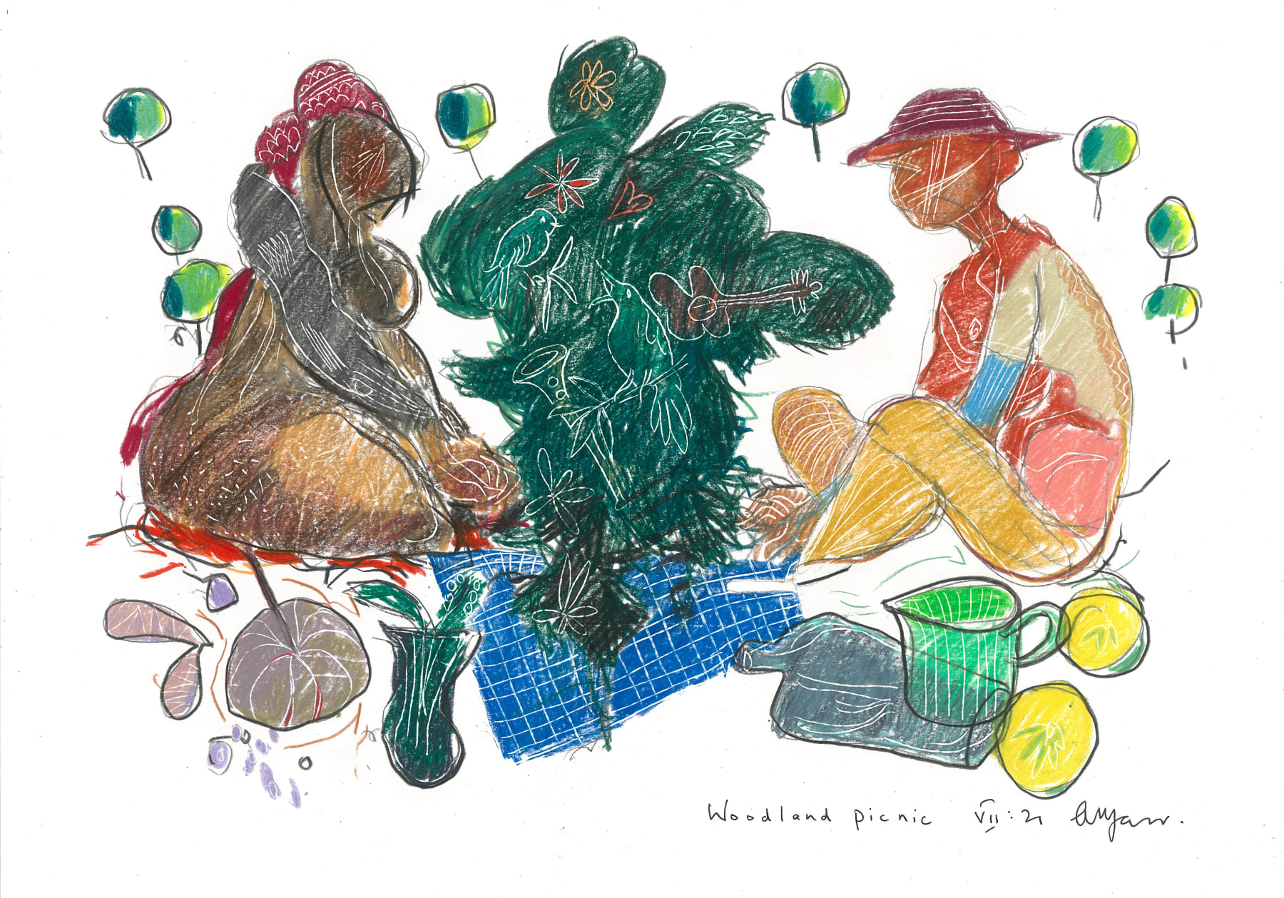 Andrew Marr, Woodland Picnic VII:21, 2021