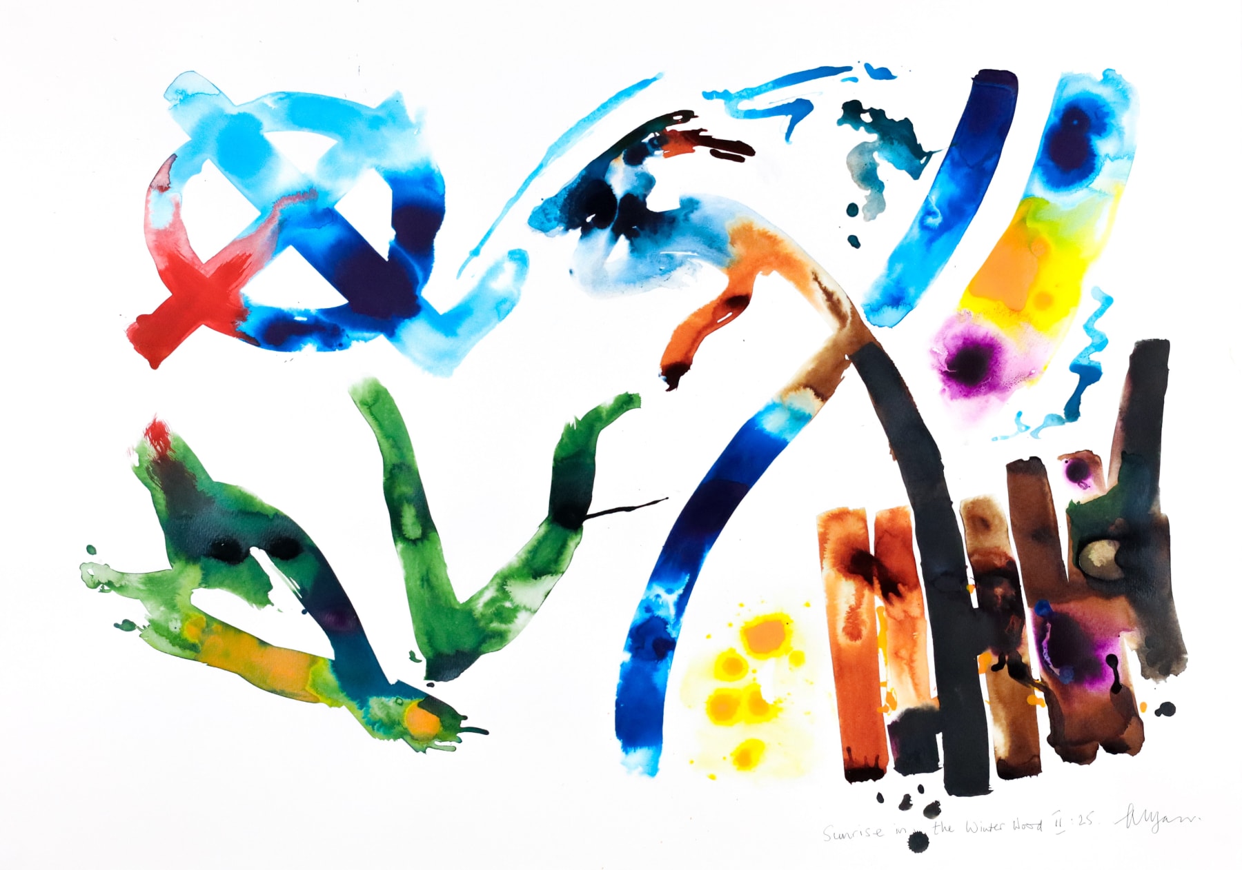 Andrew Marr, Sunrise in the Winter Wood II:25, 2025