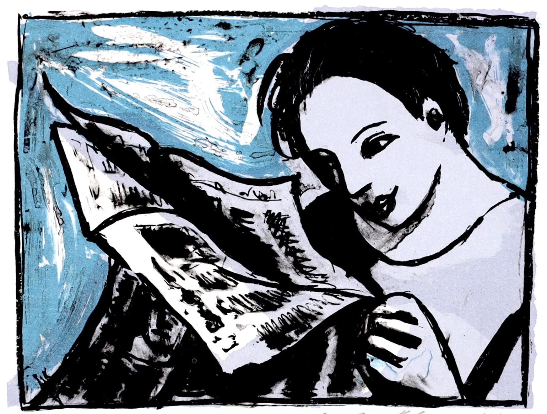 Anita Klein Studio Sale, Reading the Paper (TPV), 2006