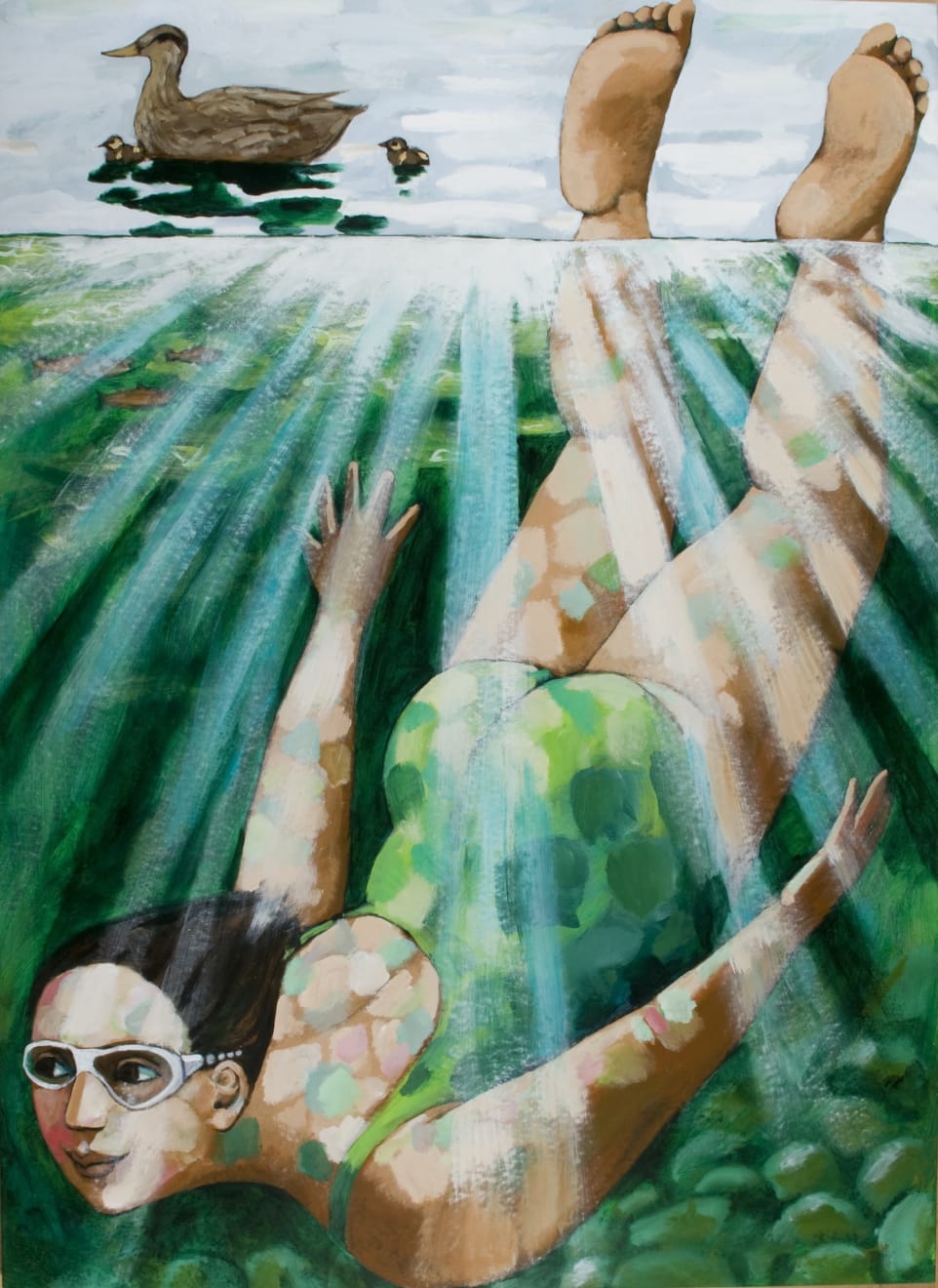 Anita Klein, Diving with Ducks, 2024