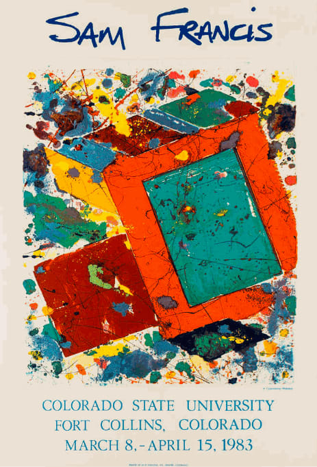 Christmas Secret Bid Auction 2024, LOT 73: Sam Francis - Colorado State University Poster, 1983