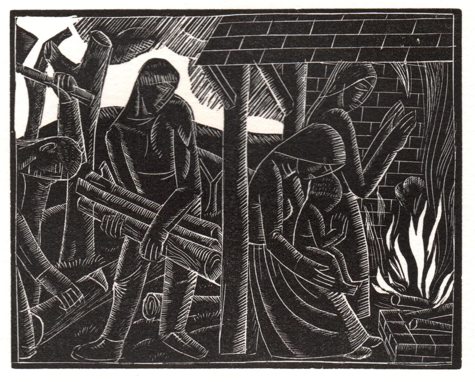 David Jones, Family at the Hearth