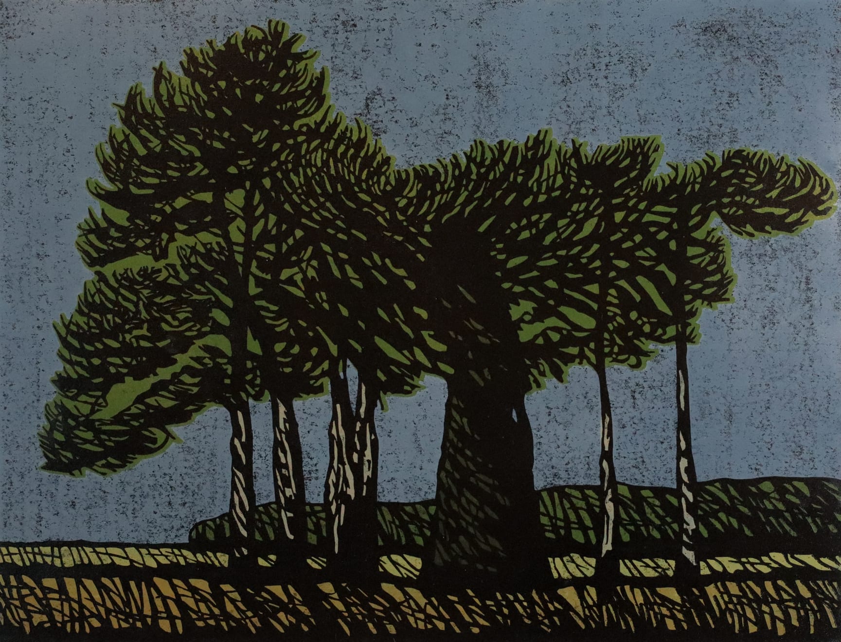 Paul Hogg, Trees Under a Steel Blue Sky, 2024