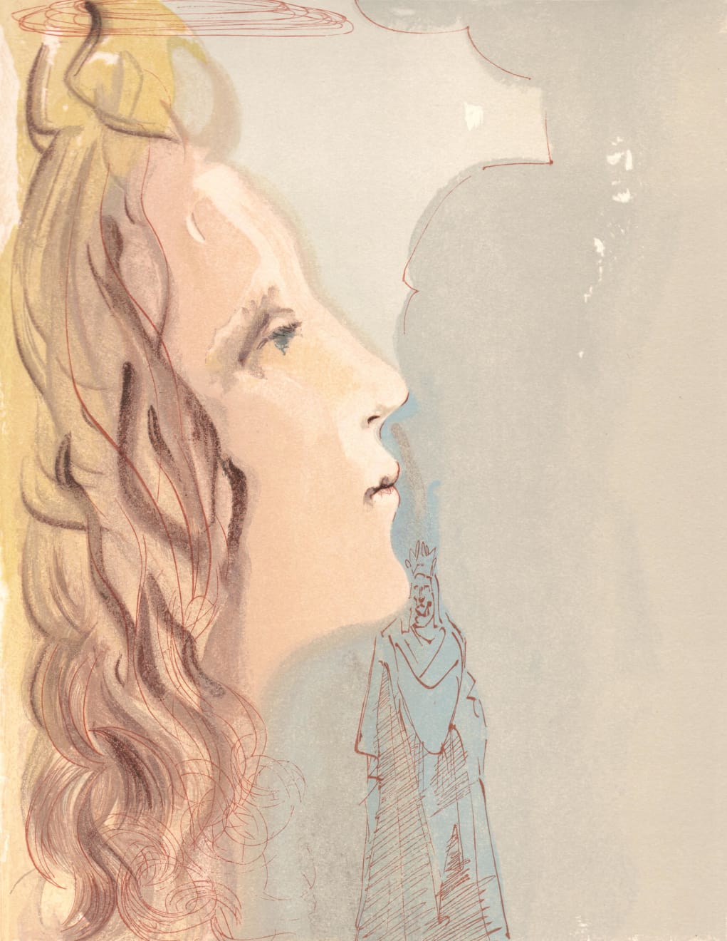 Salvador Dalí, The Grandest Beauty of Beatrice (Paradise: Canto 8), 1960-64