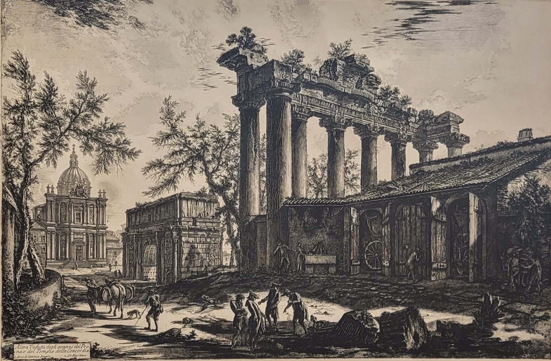 Christmas Secret Bid Auction , LOT 152: Giovanni Battista Piranesi - Altra Veduta degli avanzi del Pronao del Tempio della Concordia, 1774