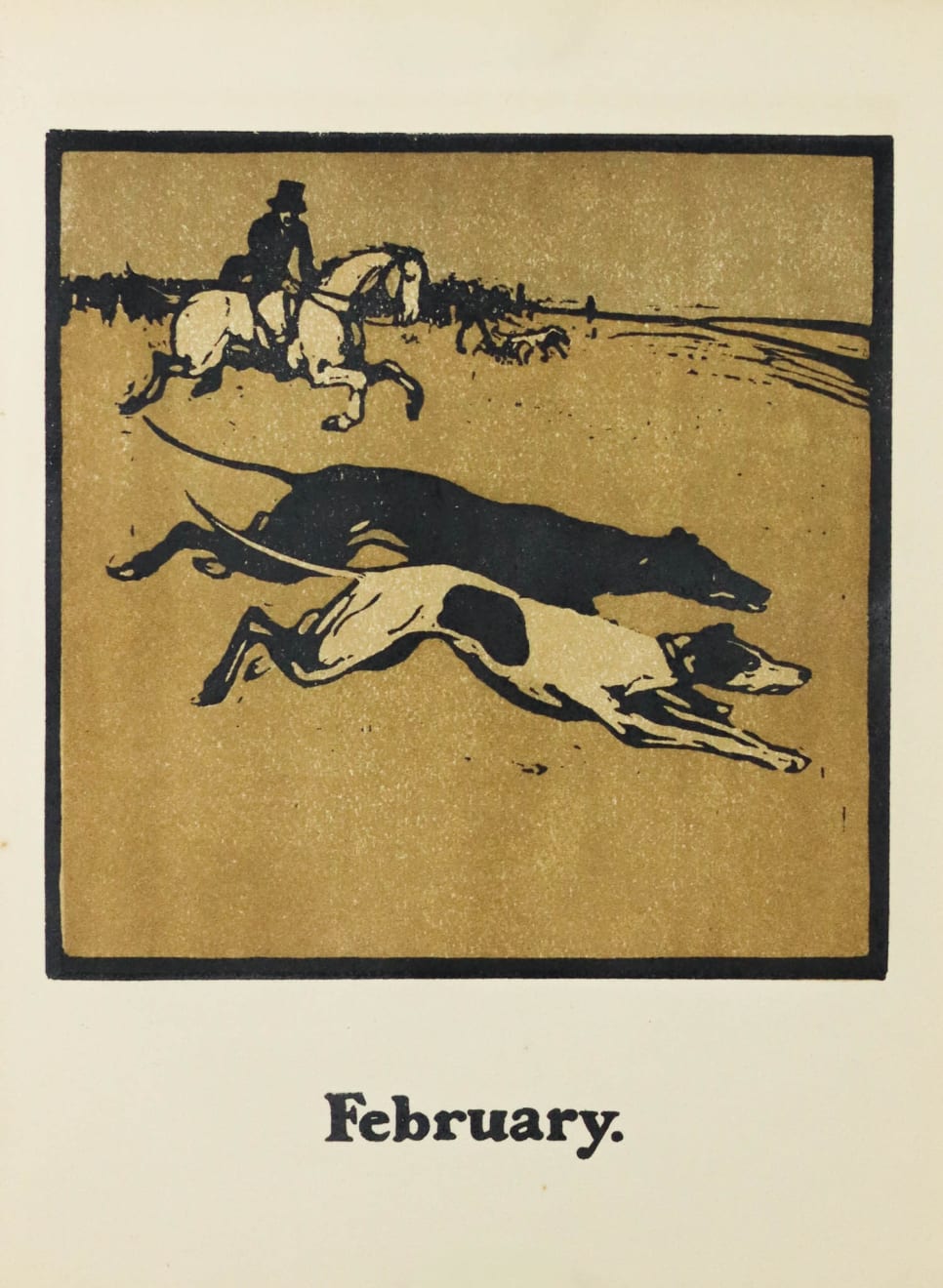 William Nicholson, Coursing (February), 1898