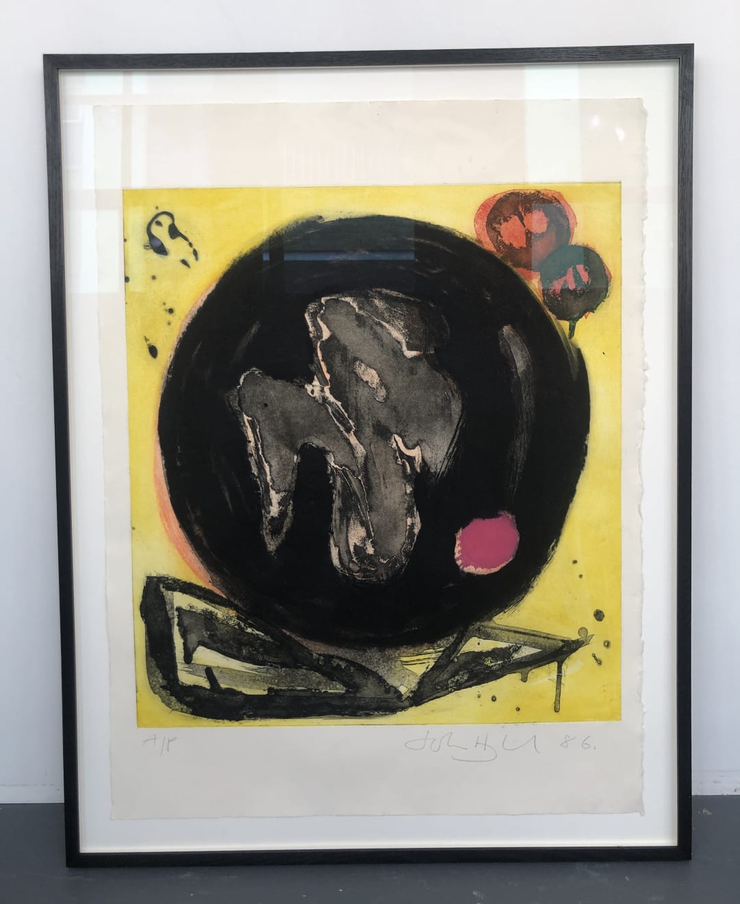 Summer Secret Bid Auction 2022, LOT 105: John Hoyland - Mirage (trial proof in yellow and black), 1986