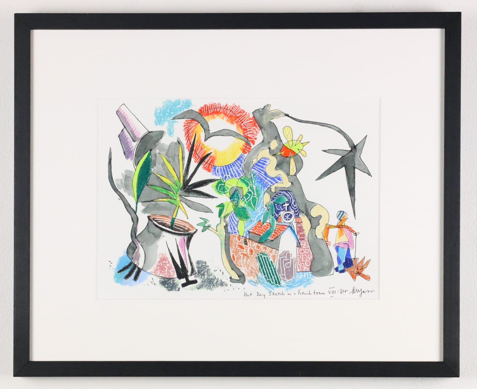 Andrew Marr, Hot Day Sketch in a French Town, VIII:24, 2024