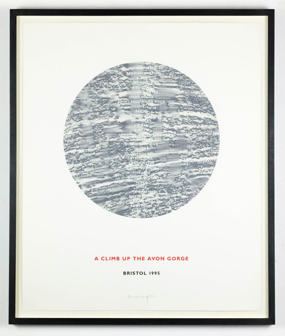 Dulwich College Secret Bid Auction 2025, LOT 100: Richard Long - A Climb up the Avon George, 1995