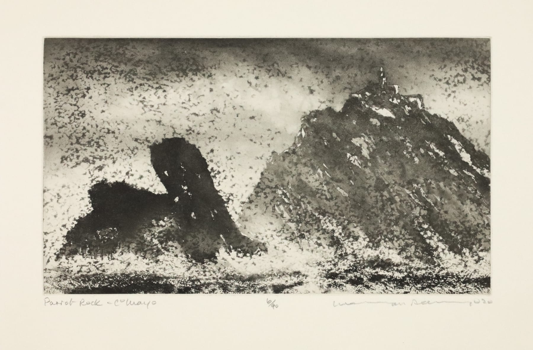 Norman Ackroyd, Parrot Rock - Co Mayo, 2020