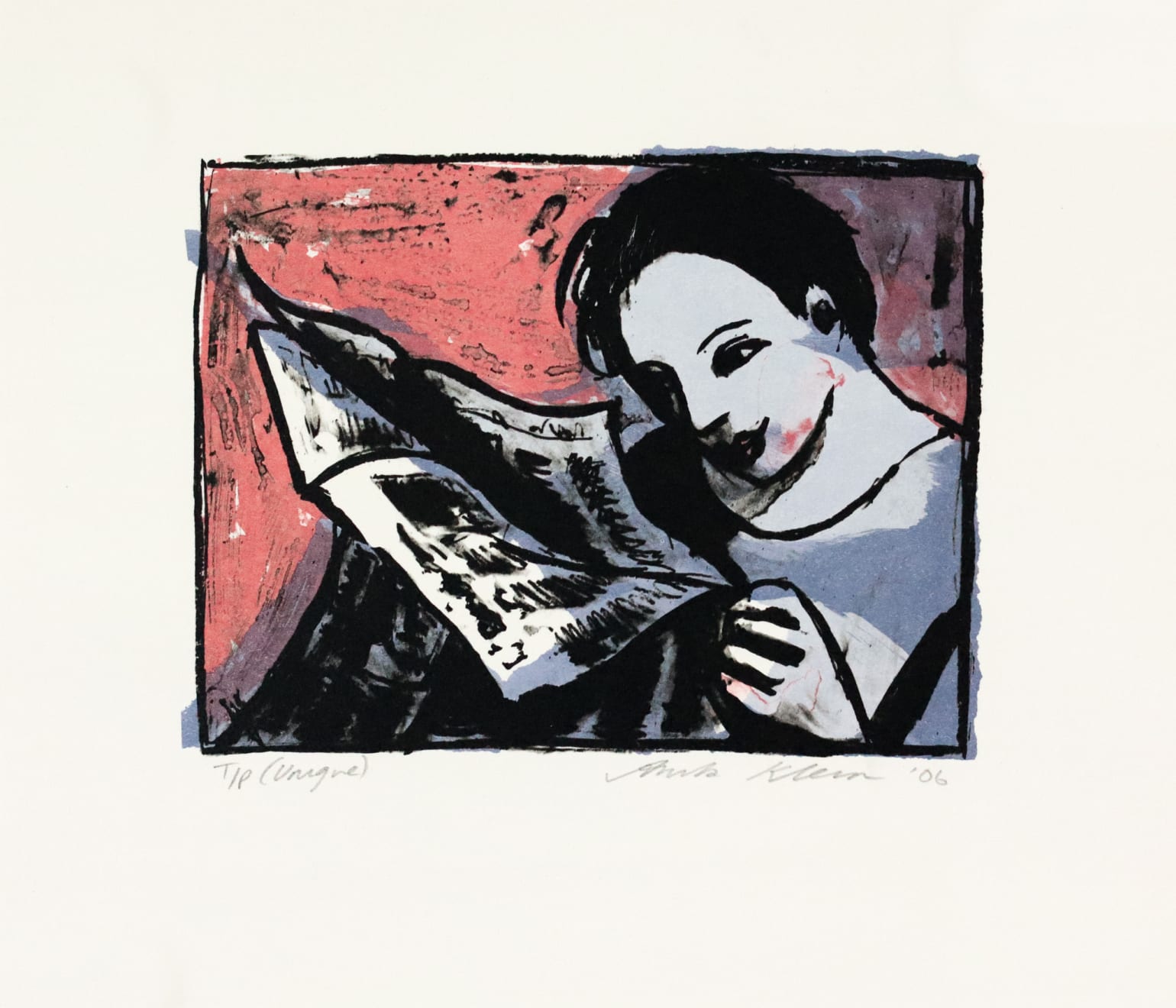 Anita Klein Studio Sale, Reading the Paper (TP Red), 2006