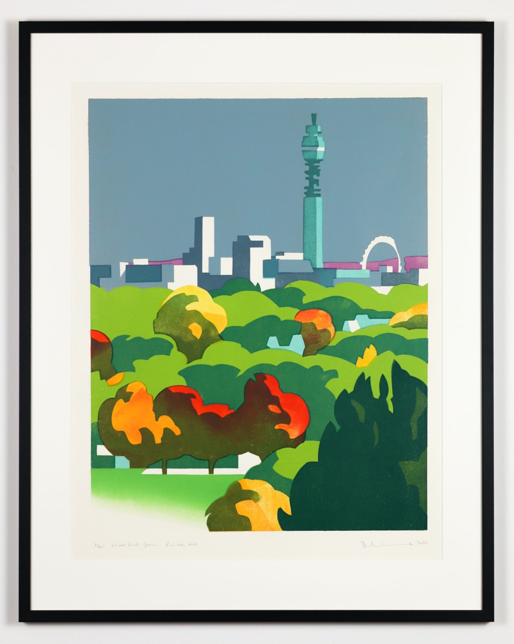 Dulwich College Secret Bid Auction 2025, Lot 21: Paul Catherall - West End from Primrose Hill II, 2025