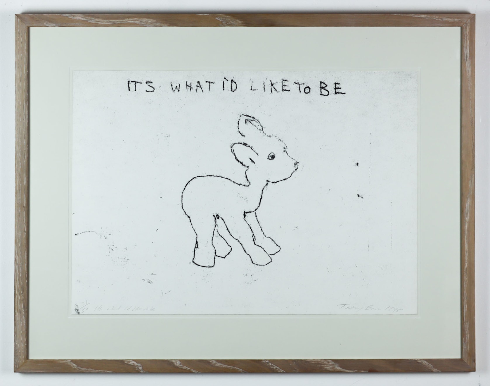 Dulwich College Secret Bid Auction 2025, Lot 48: Tracey Emin - It’s What I’d Like to Be, 1998