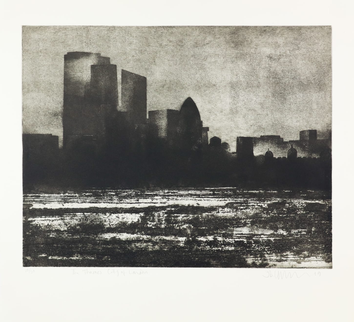 Dulwich College Secret Bid Auction 2025, Lot 74: Jason Hicklin - The Thames. City of London, 2019