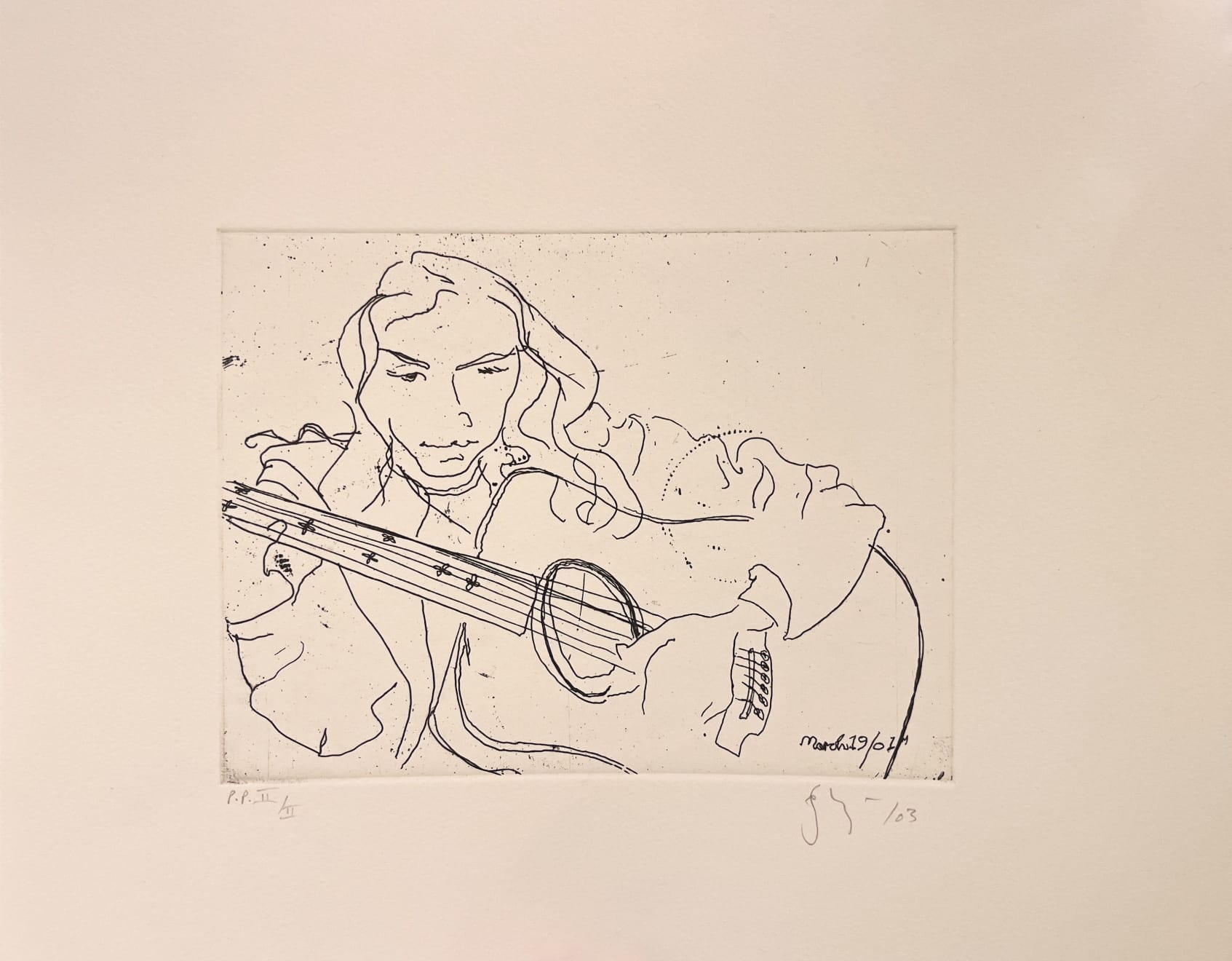 Christmas Secret Bid Auction 2025, LOT 82: Barry Flanagan - Annabelle Playing Guitar, 2003