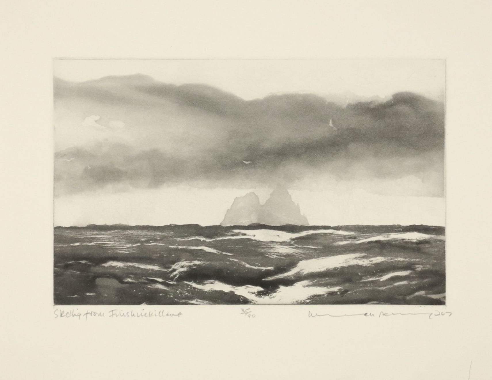 Norman Ackroyd, Skellig from Inishvickillane, 2007