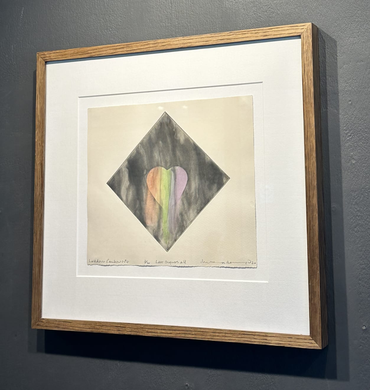 Norman Ackroyd, Lockdown Rainbow No. 4 - Love Will Conquer All, 2020