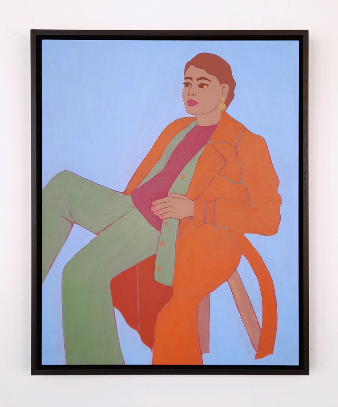 Susie Stone, Orange, Sage and Plum, 2021