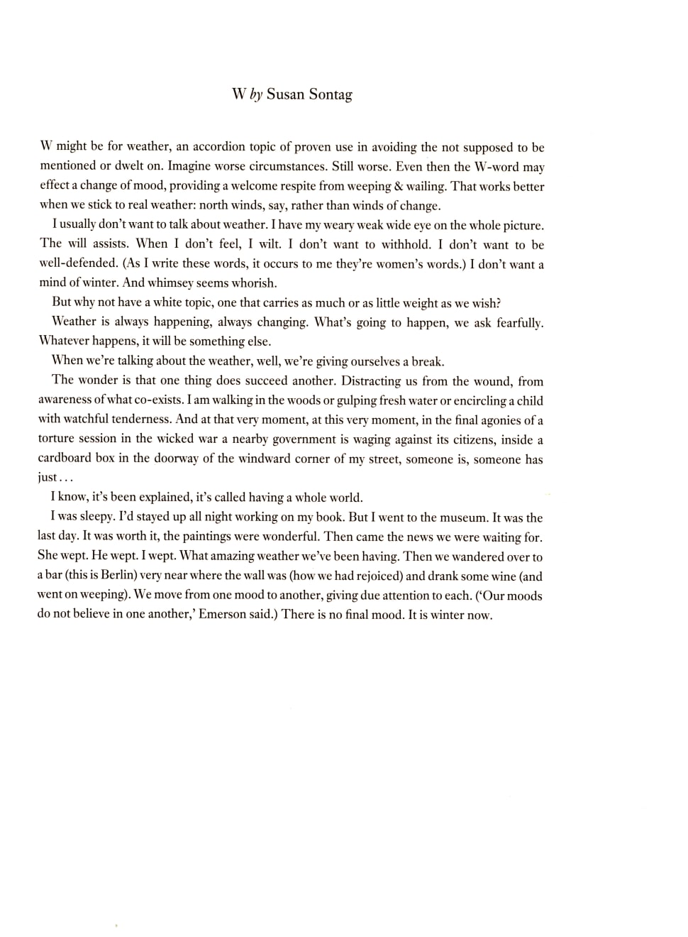 David Hockney, 'W' from 'Hockney's Alphabet' , 1991