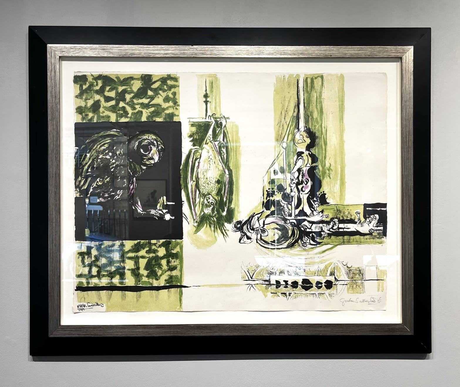 Graham Sutherland, Hanging Form, Owl and Bat, 1955