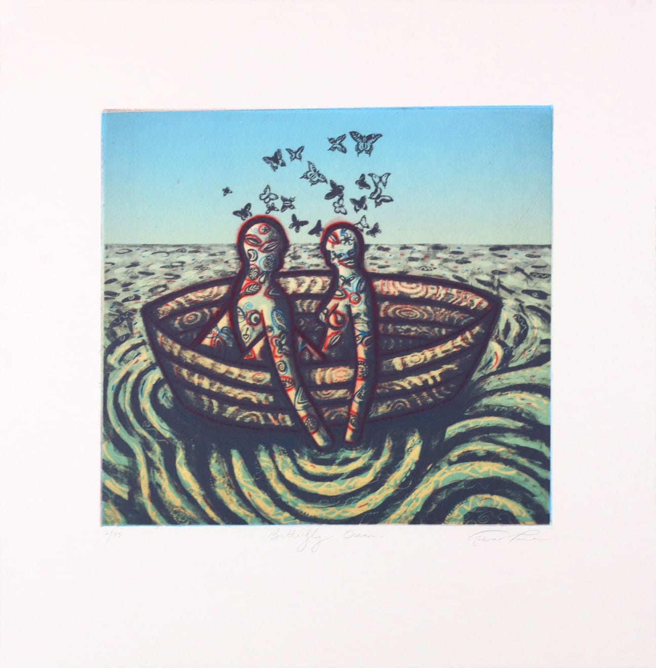 Summer Secret Bid Auction 2024, LOT 154: Trevor Price - Butterfly Ocean, 2014