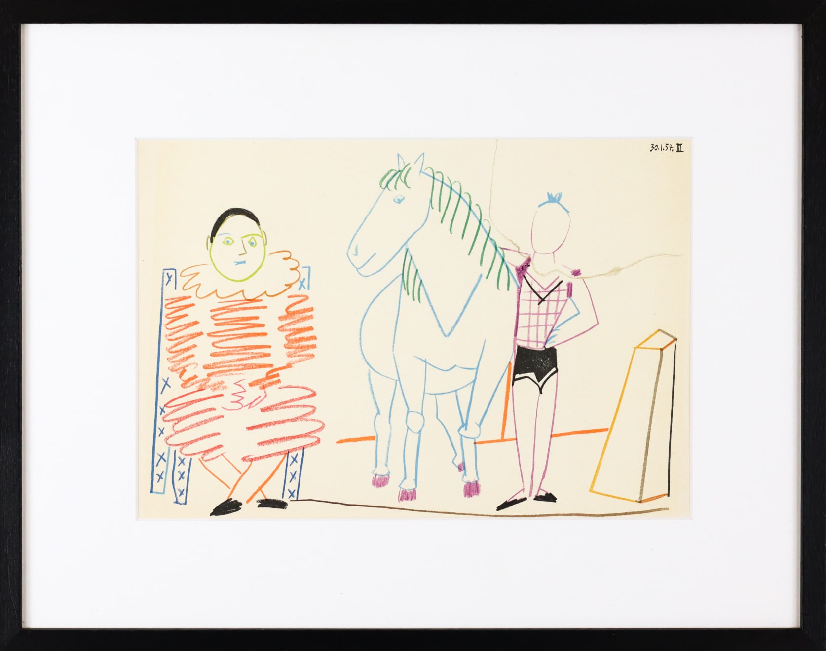 Dulwich College Secret Bid Auction 2024, LOT 132: Pablo Picasso - La Comédie Humaine 30.1.54. III, 1954