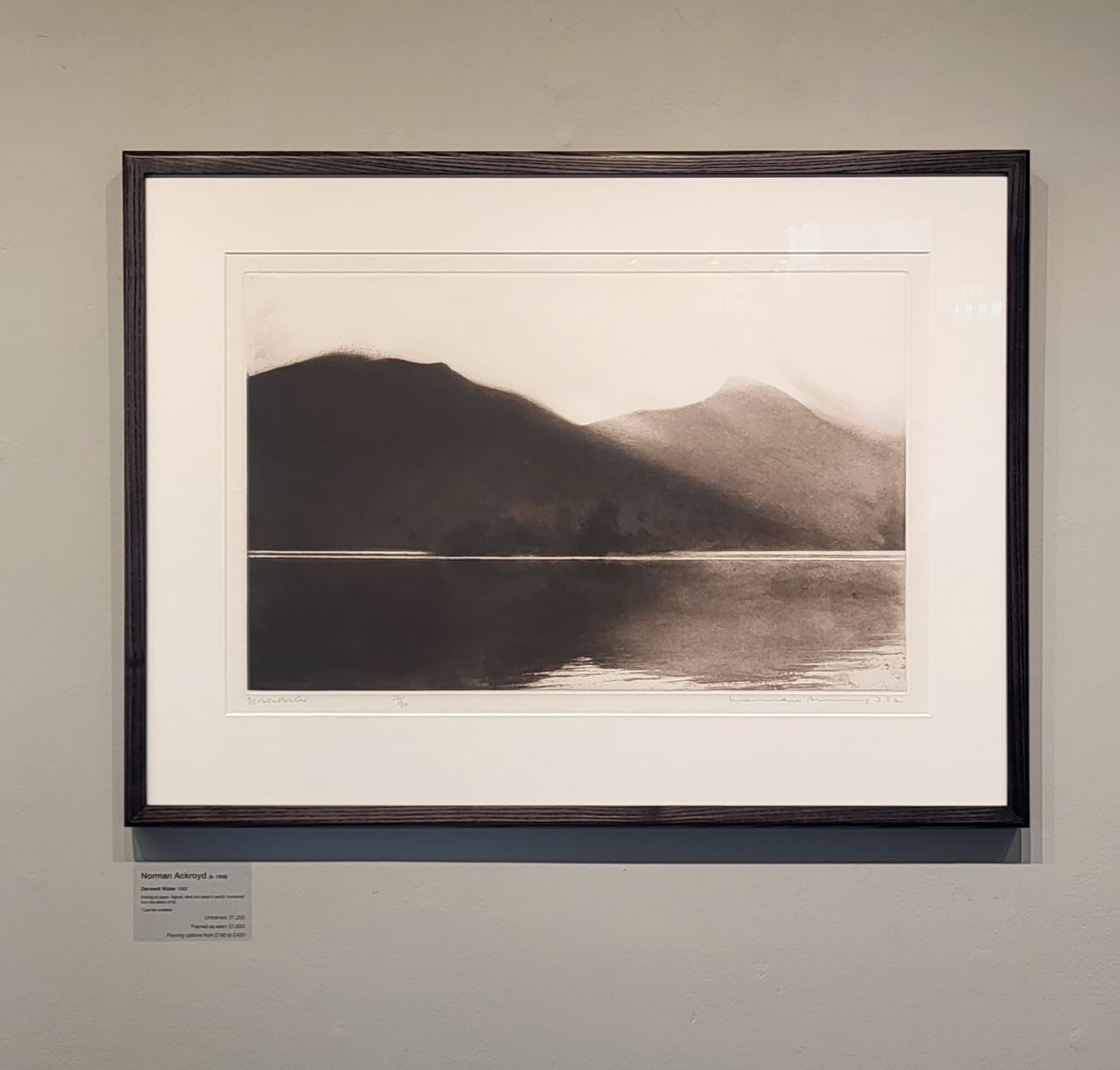 Norman Ackroyd, Derwent Water, 1982