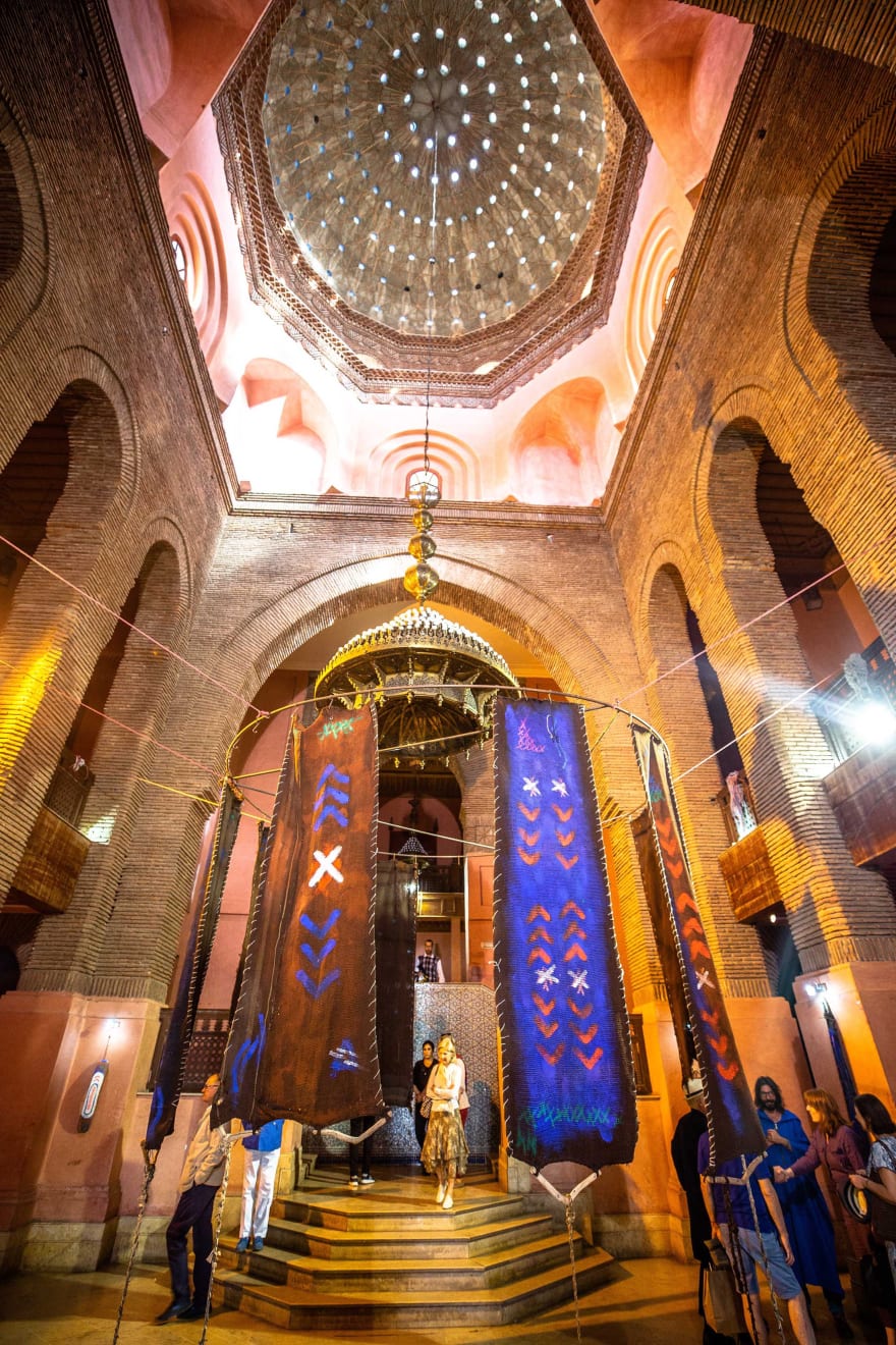 Firouz FarmanFarmaian, Banners of The Unbanished Installation, 2020