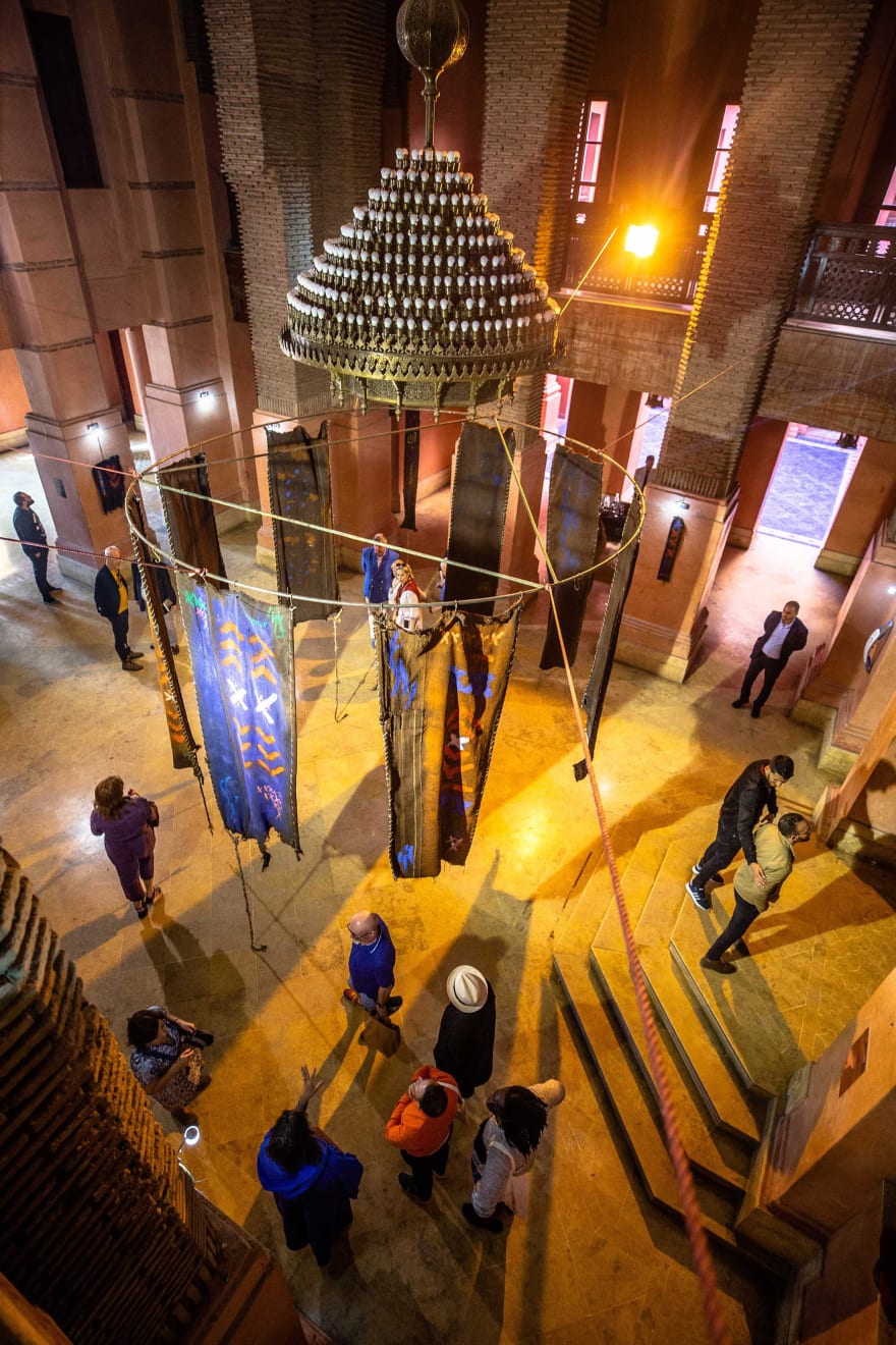 Firouz FarmanFarmaian, Banners of The Unbanished Installation, 2020