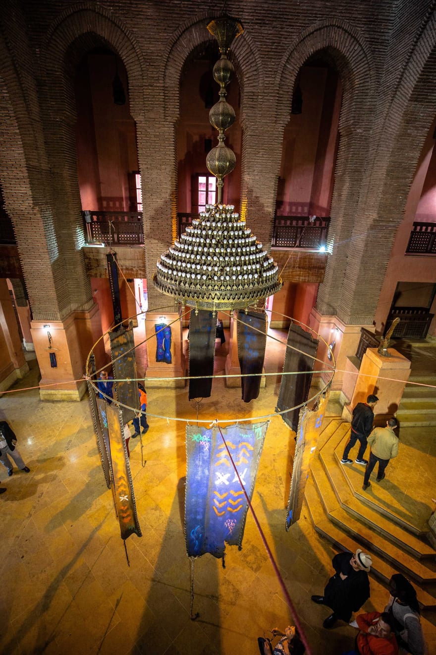 Firouz FarmanFarmaian, Banners of The Unbanished Installation, 2020