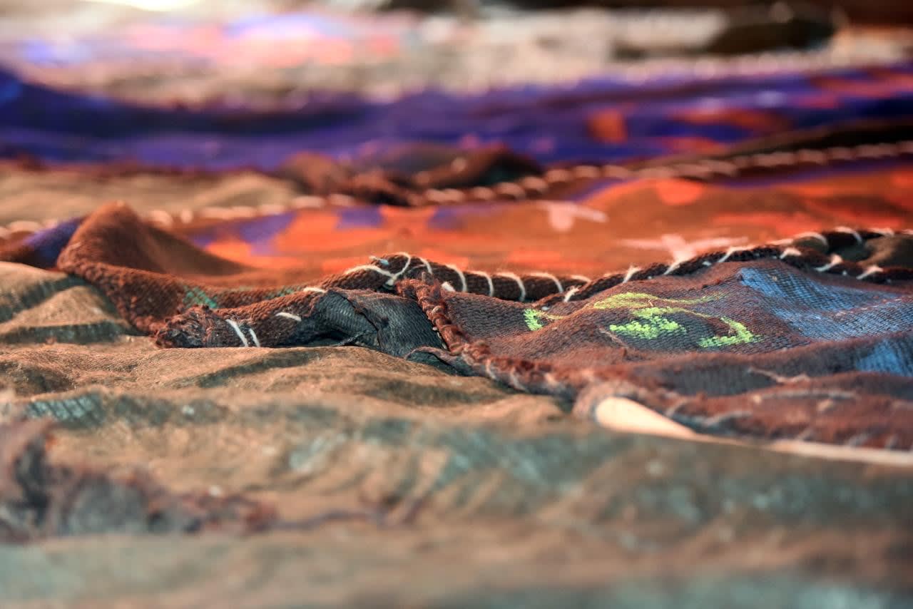 Firouz FarmanFarmaian, Banners of The Unbanished Installation, 2020