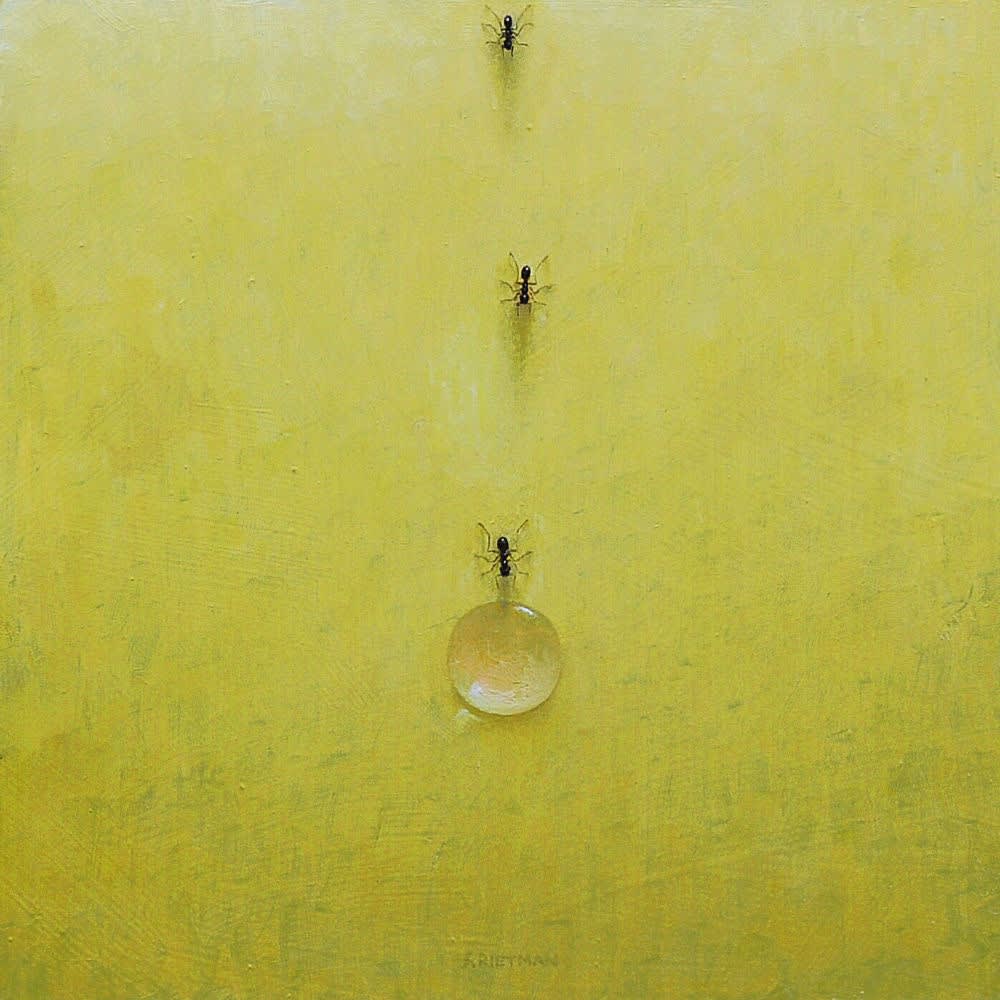Stijn Rietman - Op weg naar iets zoets - 2015 - olieverf op masoniet - 20 x 20 cm
