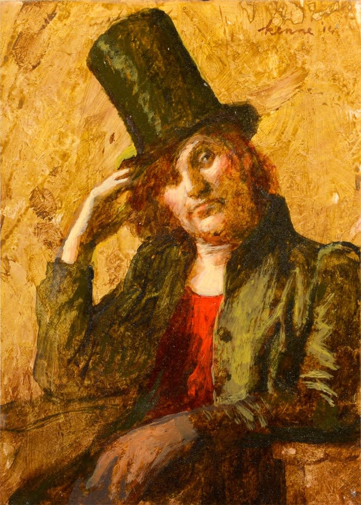 Kenne Grégoire - Hoge zijde - 2014 - acryl op paneel - 22 x 16 cm