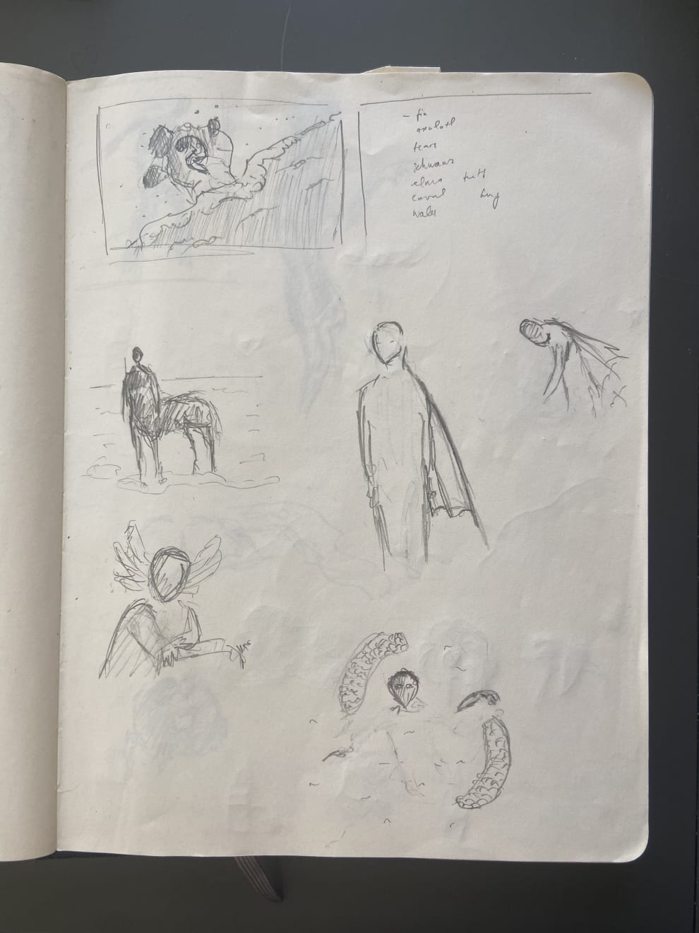 DAVID UZOCHUKWU, Early sketches, 2019