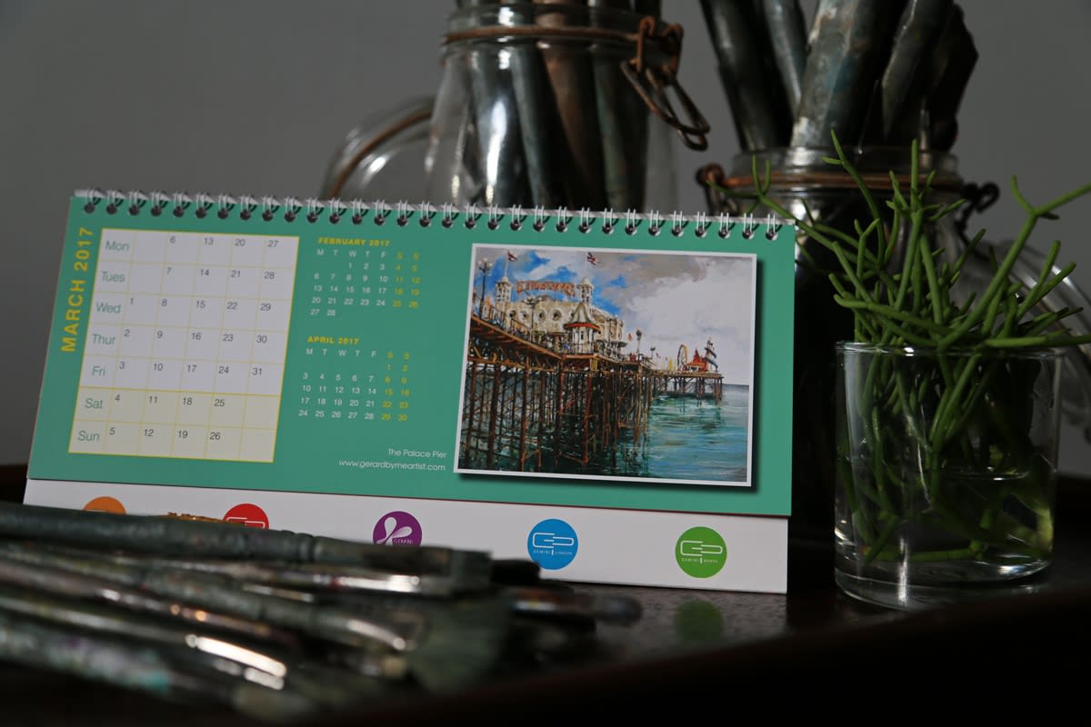 Gemini's 2017 charity calendar MARCH, 'The Palace Pier' by Gerard Byrne