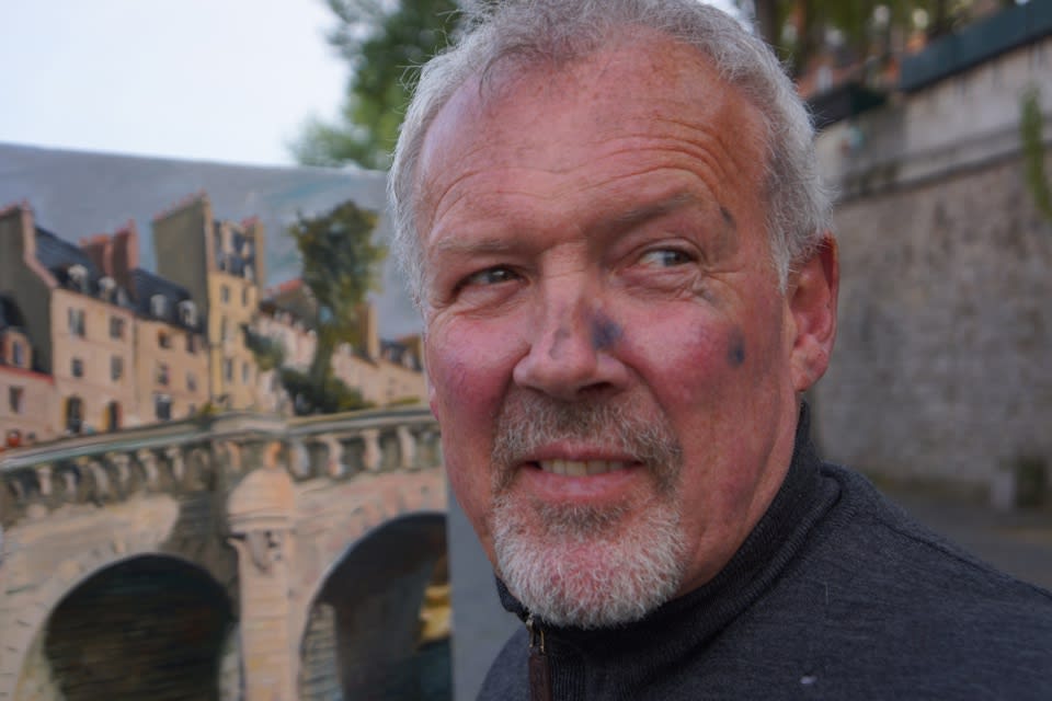 Gerard Byrne painting plein air Paris