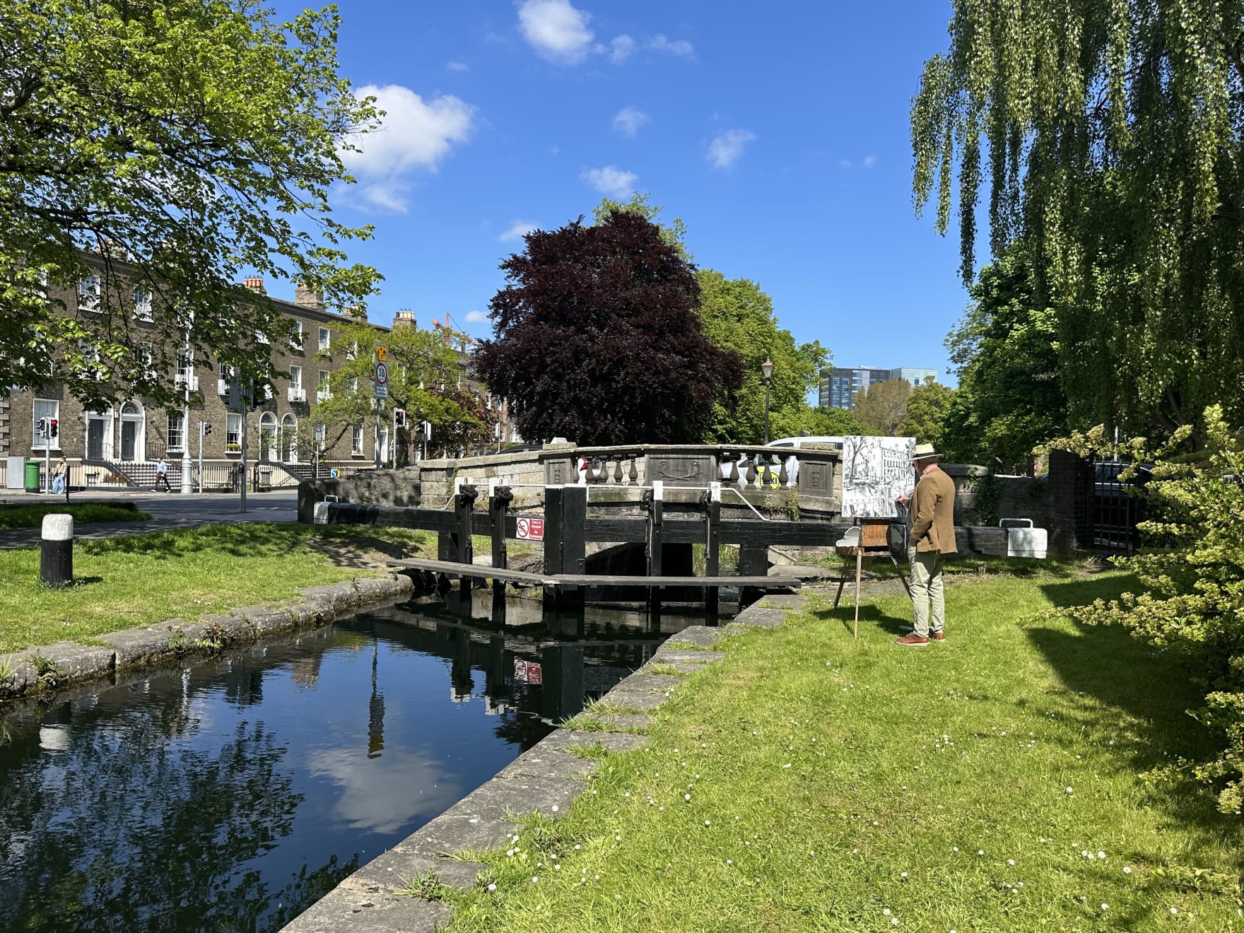 Gerard_Byrne_artist_Spring_Light_Grand_Canal_Painting_AWARE_Resilience_Lunch_Fitzwilliam_LTC_Dublin