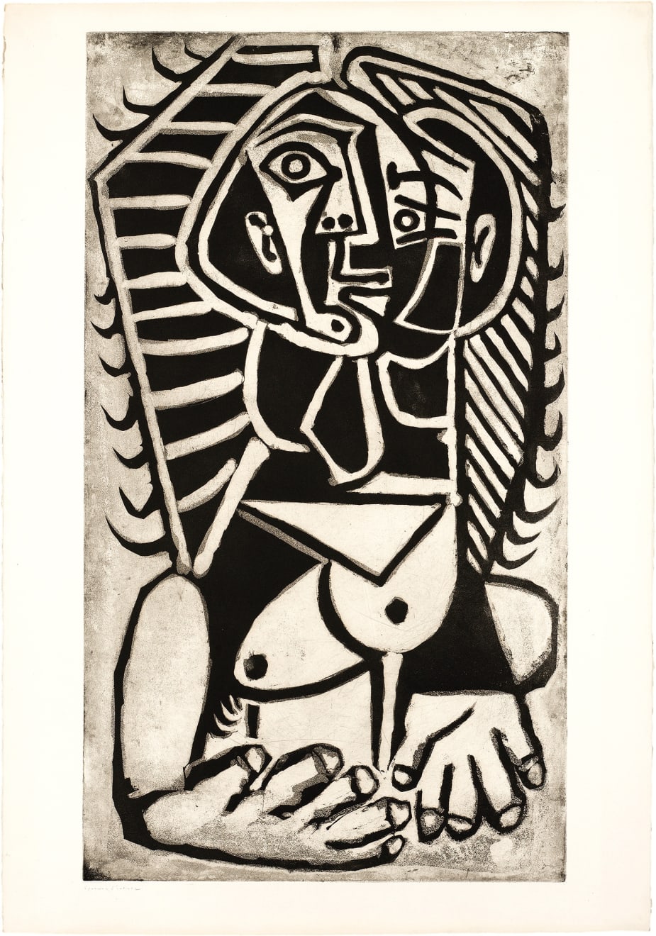 PABLO PICASSO, L’Égyptienne (Bloch 746), 1953 (May 11, Paris)