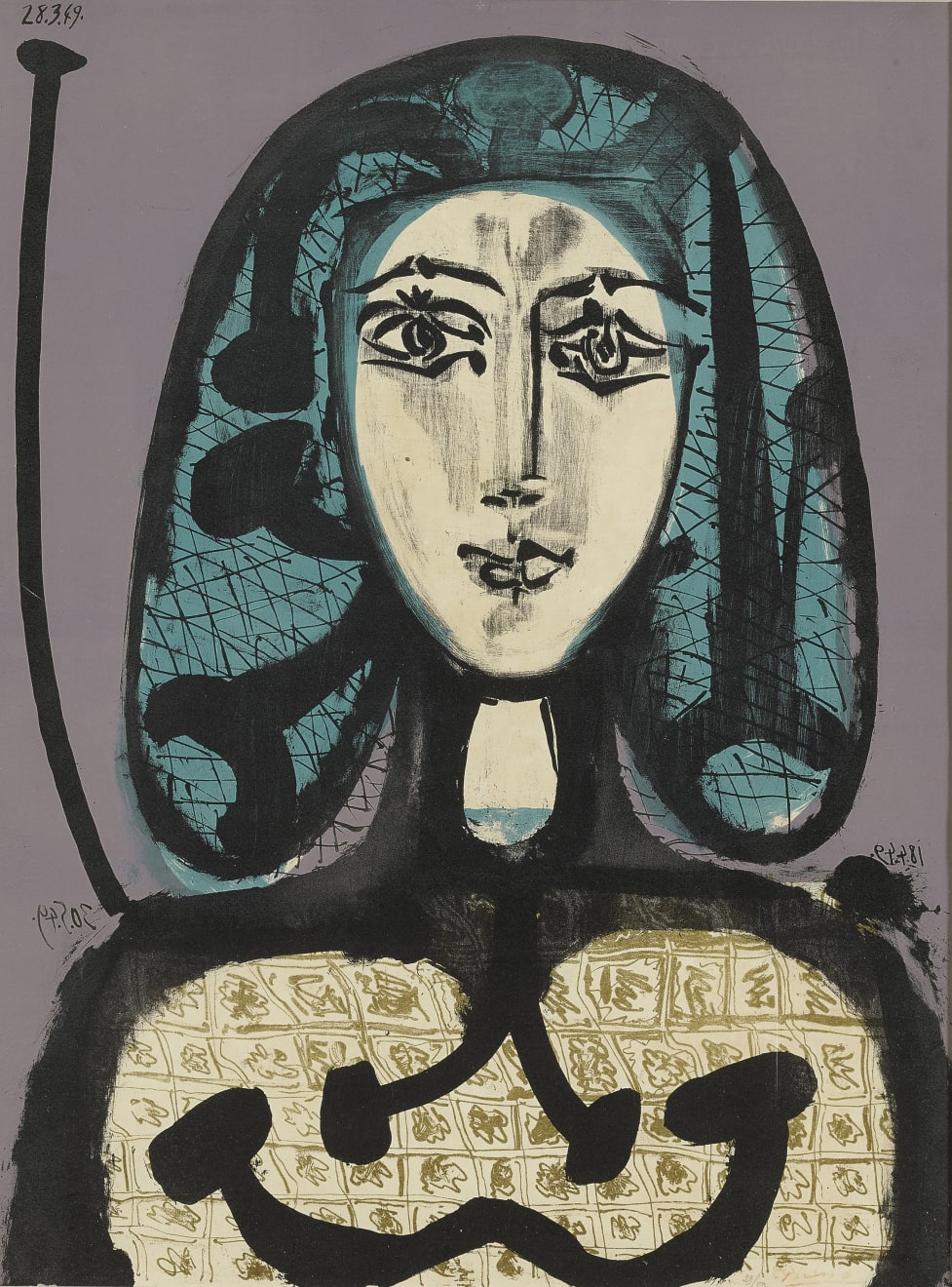 Pablo Picasso La Femme à La Résille Femme Aux Cheveux Verts Bloch 612 1949 30 May John 